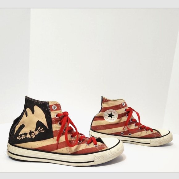 Converse CTAS Vtg American Flag and Eagle High Hi Top Shoes Sneakers main image 5